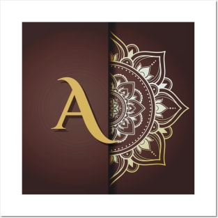 A - Mandala Monogram Posters and Art